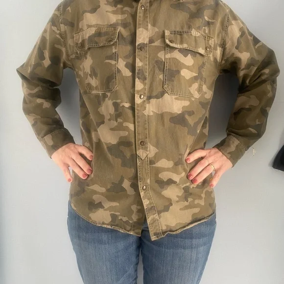 Zara Lightweight Camo Military Jacket 13-14 - Picture 9 of 9